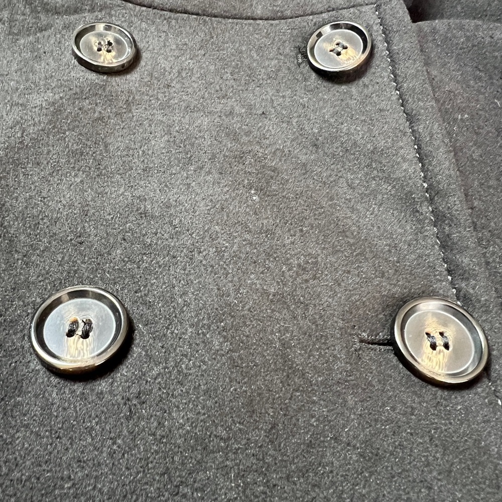 Thread & Supply Black Double-Breasted Peacoat Perfect Spring Transition Coat - M - Picture 9 of 15